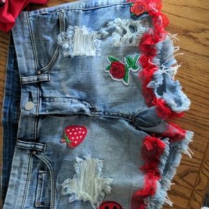 Blue jean shorts